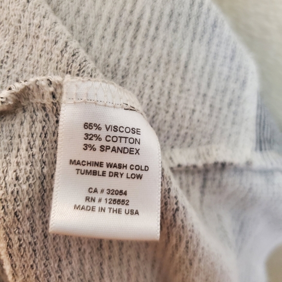 Dolan West Coast Anthropologie Striped French Terry Open Front Cozy Cardigan - Picture 6 of 7